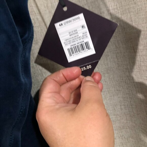 Ava Viv blue velvet joggers pants plus size 4X New NWT - Picture 2 of 3